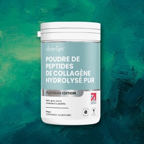 Pot Vitabright de peptides de collagène hydrolysé en poudre, 500 g