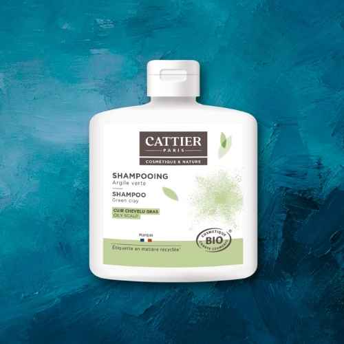 Shampooing Cattier Argile Verte pour cuir chevelu gras